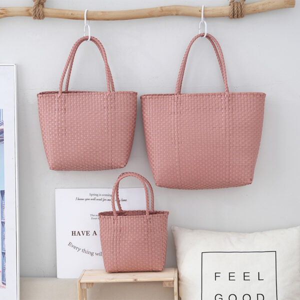 Women's Large-Capacity Woven PVC Beach Bag