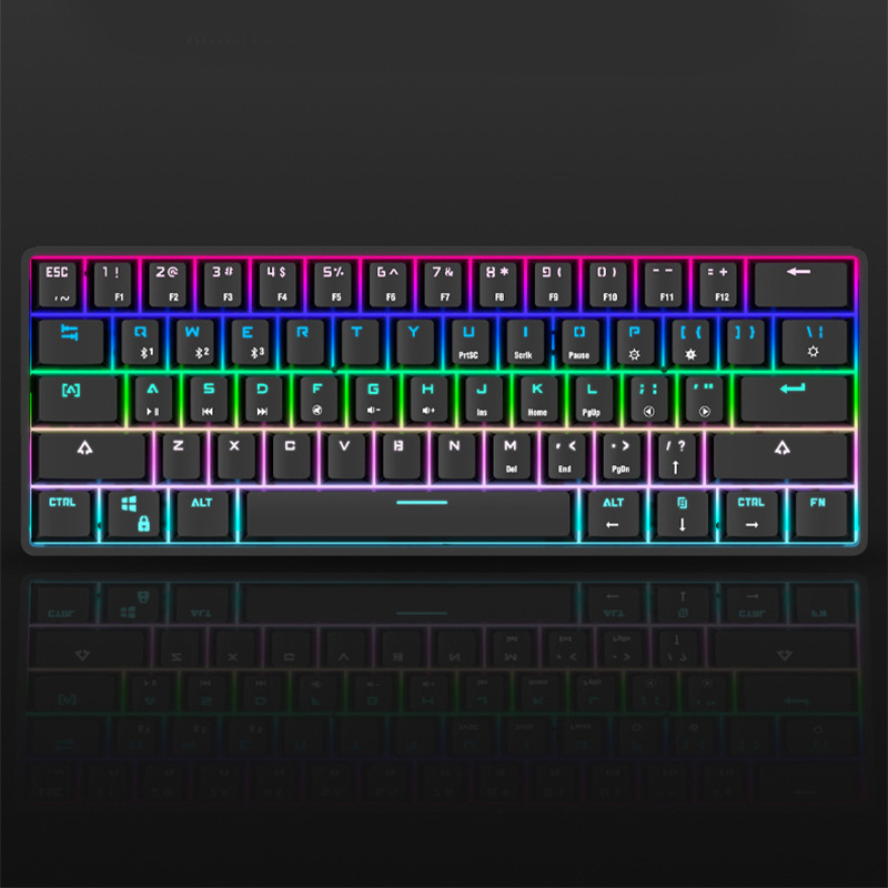 Wireless Bluetooth Keyboard Colorful PBT Keycaps Mechanical Keyboard - Image 1