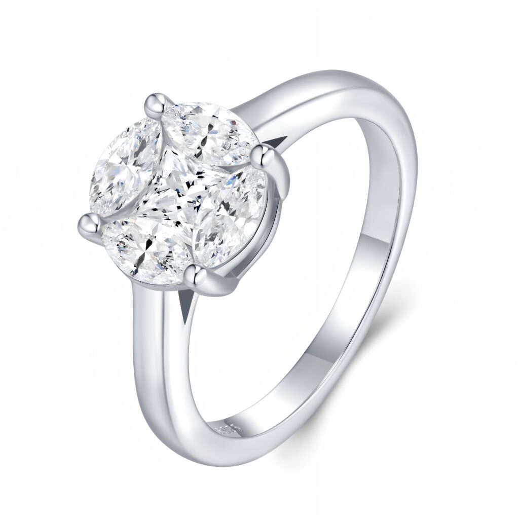 Engraved With Top-quality Moissanite, This Luxurious And Fashionable Minimalist Jewelry Set Features Exquisite Silver Accessories For Ladies. Made Of S925 Silver With Electroplated Platinum.