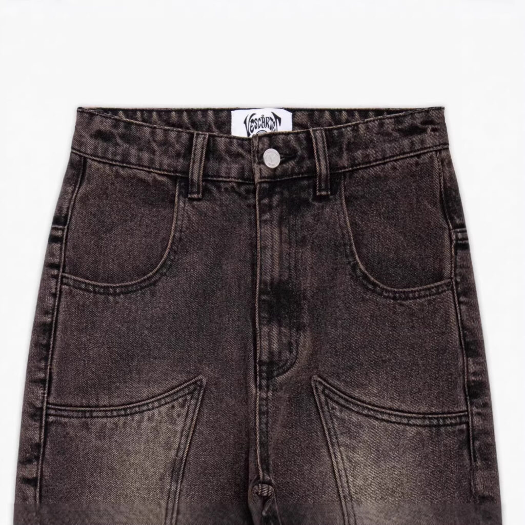 Retro American-style Heavy-stitch Embroidered Jeans For Men
