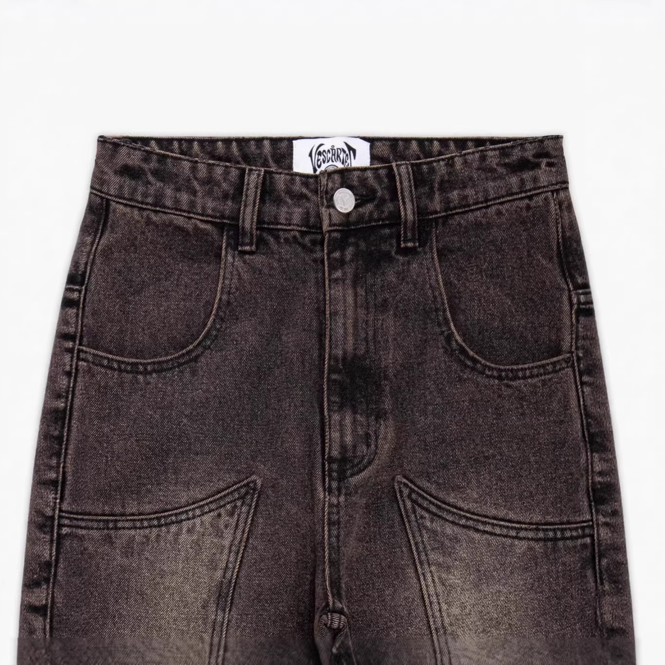 Retro American-style Heavy-stitch Embroidered Jeans For Men - Image 4