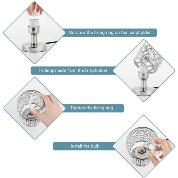 New Modern Crystal Table Lamp With Stylish Personality And Warm Bedside Decoration For Bedroom And Living Room - Image 8