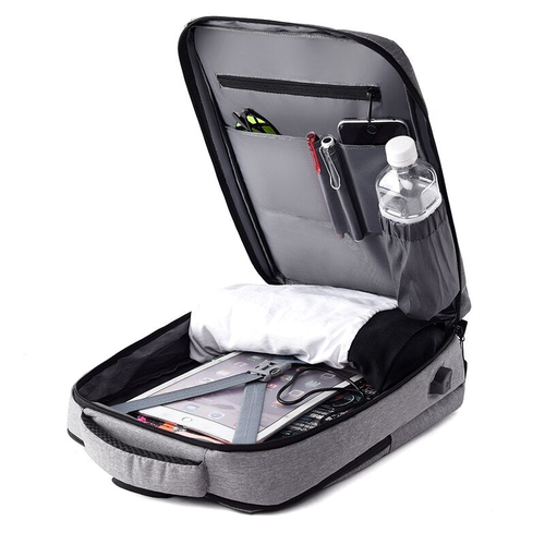 Business Man Backpack Waterproof Oxford Cloth Bag Multifunctional USB - Image 3