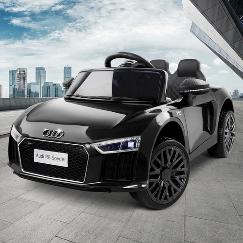 Kids Ride On Car Audi R8 Licensed Sports Electric Toy Cars Black - Image 6