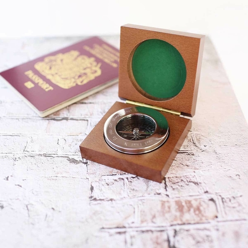 Compass Personalised With Timber Box - Image 5