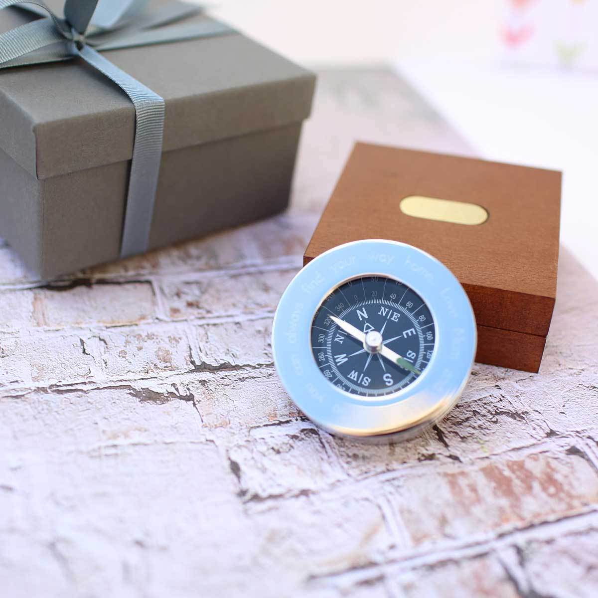 Compass Personalised With Timber Box - Image 7