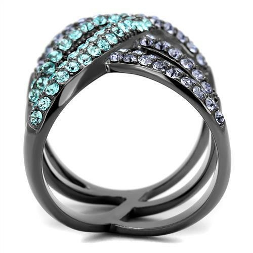 TK2766 - IP Light Black  (IP Gun) Stainless Steel Ring with Top Grade - Image 3