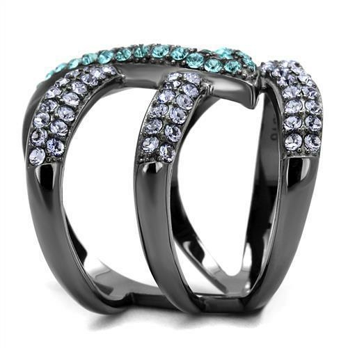 TK2766 - IP Light Black  (IP Gun) Stainless Steel Ring with Top Grade - Image 4