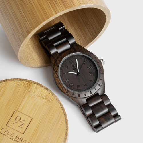 Men's Stylish Wood Watch - Image 5