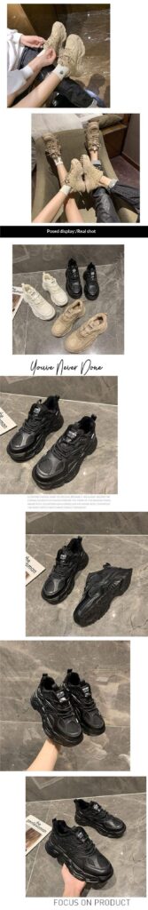 Women's Fleece-Lined Warm Non-Slip Thick-Soled Sneakers