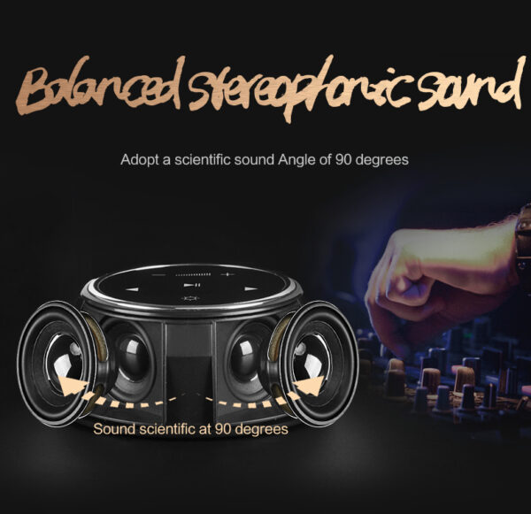 Creative Bluetooth Subwoofer Stereo Speaker LED Desk Lamp Stepless Dimming Folding Touch Atmosphere Night Light - Image 23
