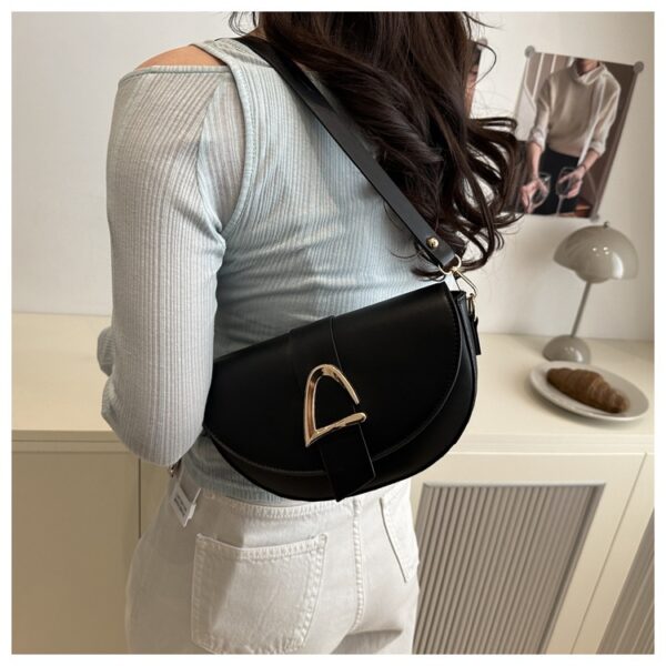High-end, Fashionable Single-shoulder Bag Niche Saddle Bag - Image 29
