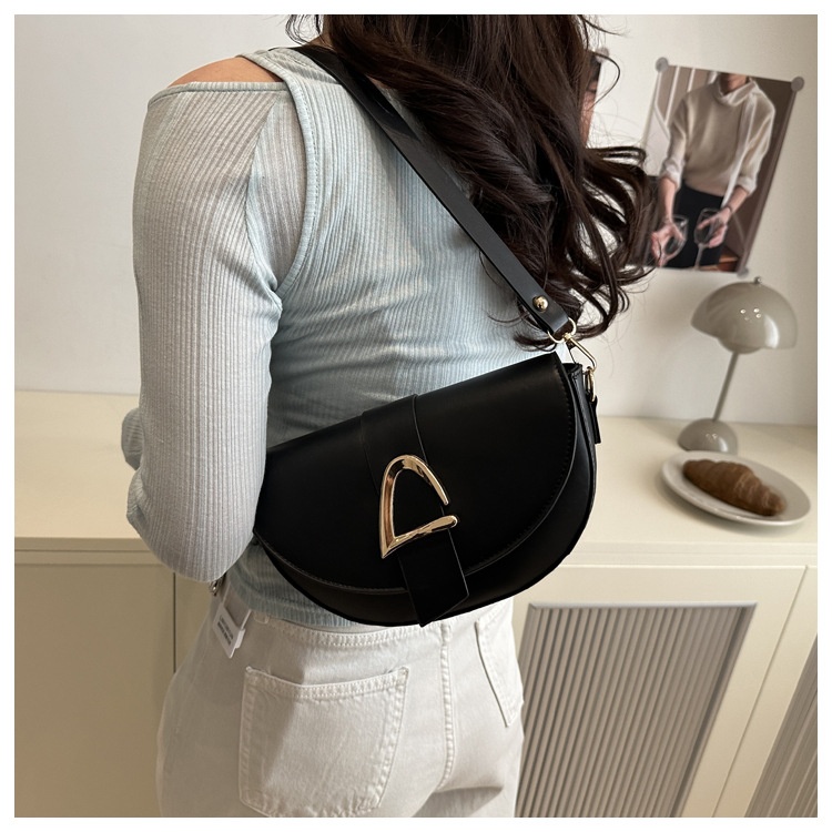 High-end, Fashionable Single-shoulder Bag Niche Saddle Bag