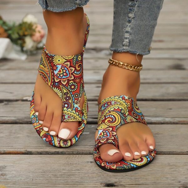 European And American-style Floral-print Open-toe Sandals - Image 11