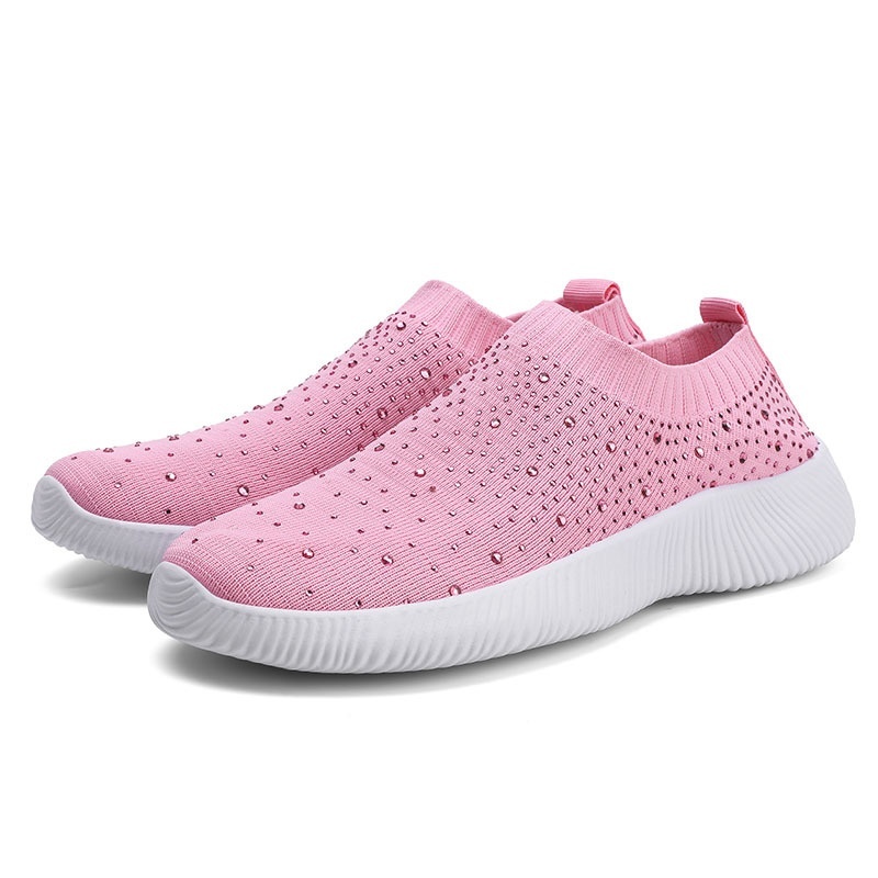 Plus-size Lightweight MD-soled Flyknit Stretchy Casual Shoes