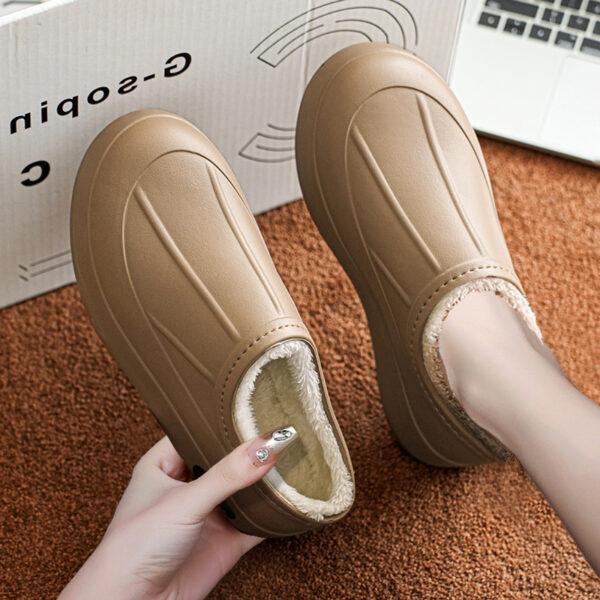 Envelope-style Warm Waterproof And Oil-resistant Slip-on Shoes - Image 4