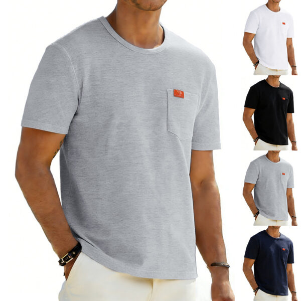 Men's Loose-fit Retro Simple Casual Crew-neck Short-sleeve T-shirt - Image 8