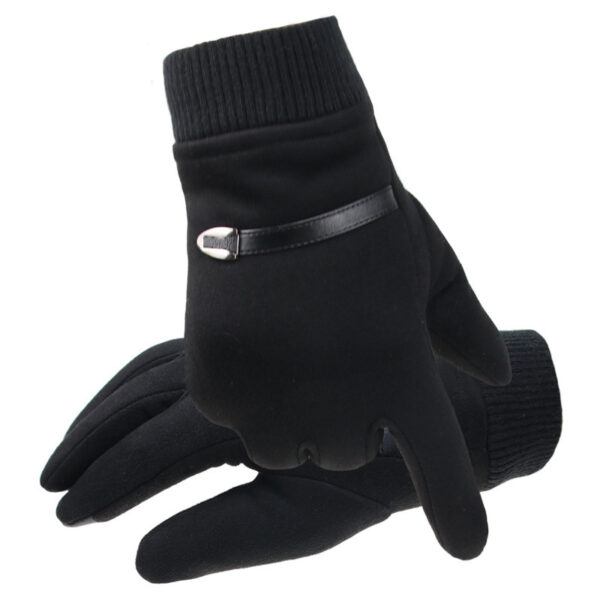 Winter Men's Gloves Suede - Image 5