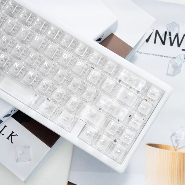 PC Frosted Translucent White Keycap With Light-transmitting Mechanical Magnetic Compatibility - Image 3