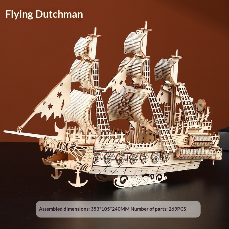 Wooden 3D Puzzle Model Of The Ship Holland In Wood - Image 24