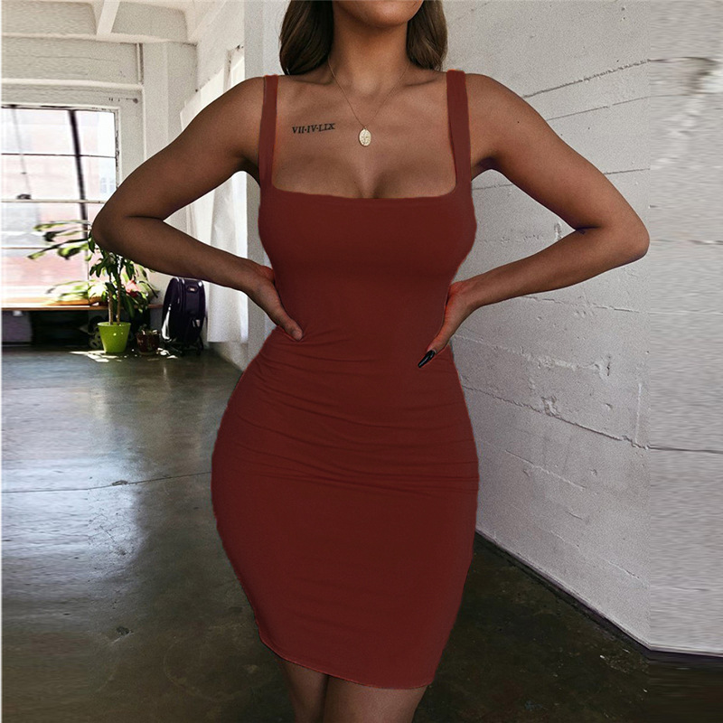 Solid-color Sheath Vest Camisole Plus Size Women