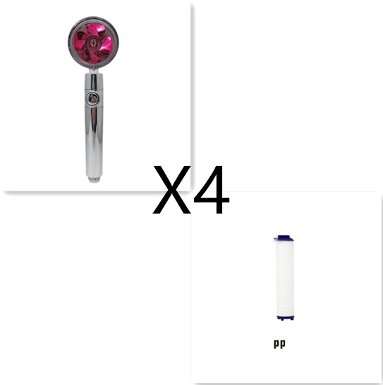 Shower Head Water Saving Flow 360 Degrees Rotating With Small Fan ABS Rain High Pressure Spray Nozzle Bathroom Accessories - Image 73