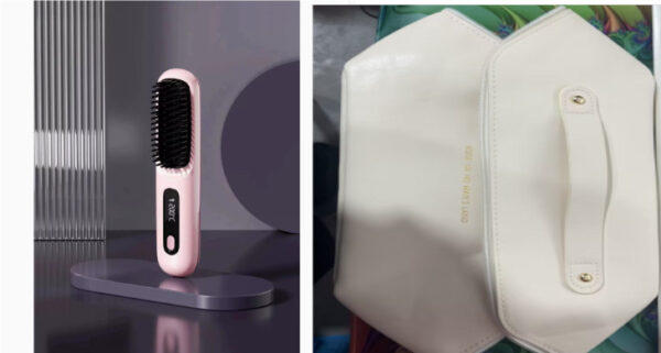 2 In 1 Straight Hair Comb Wireless Hair Straightener Brush Hair Fast Heating Portable Hot Curler USB Charging - Image 46