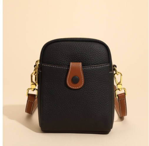 Lychee Pattern Mobile Phone Bag Small High Quality Leather Crossbody Bags For Women Wallet - Image 3