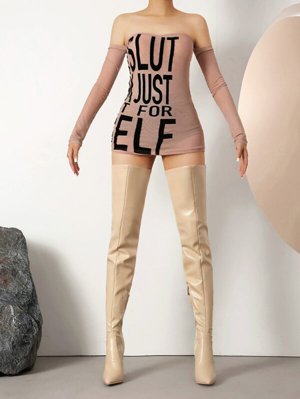 Sexy Slimming Pointed-toe Over-the-knee Boots With Stiletto Heels - Image 30