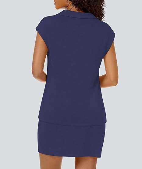 Casual Covered-Sleeve Lapel Shirt And Summer Sports Skirt Set - Image 12