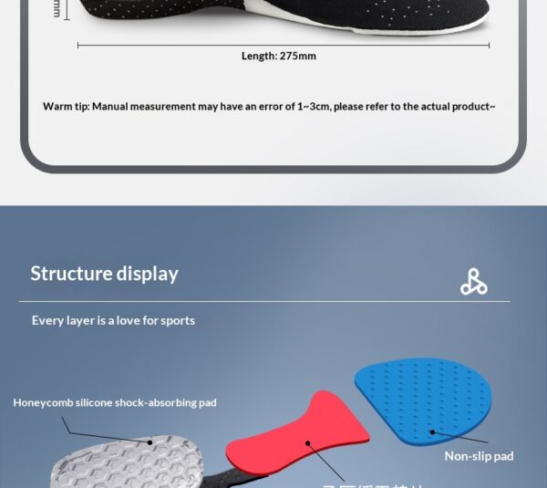 Arch-support Athletic Insoles With Sweat-absorbing Latex Air Cushioning - Image 10