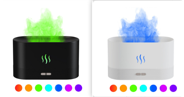 Aroma Diffuser With Flame Light Mist Humidifier Aromatherapy Diffuser With Waterless Auto-Off Protection For Spa Home Yoga Office - Image 21