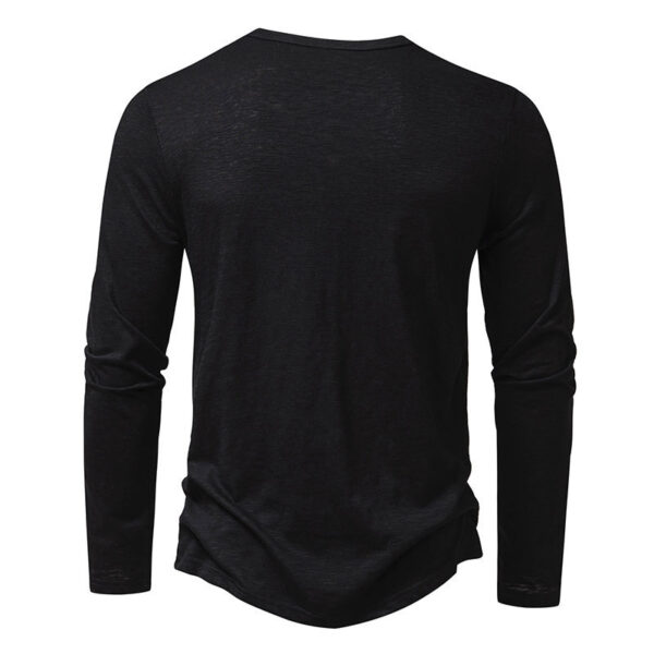 Men's Long-Sleeve T-Shirt Bamboo Fiber Blend Cotton - Image 11