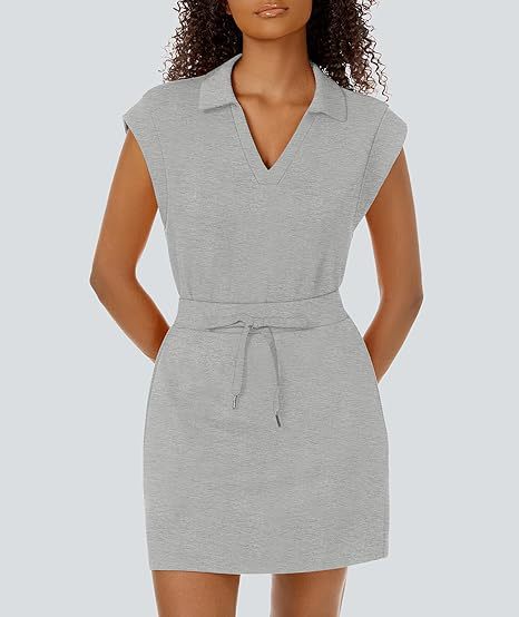 Casual Covered-Sleeve Lapel Shirt And Summer Sports Skirt Set - Image 19