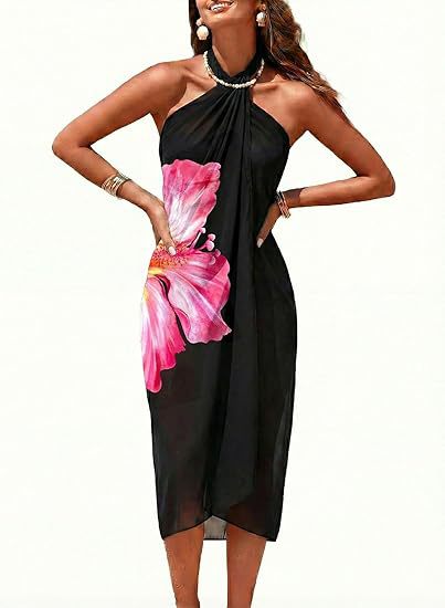 Women's Sheer Sarong High-Slit One-Size Swimsuit Cover-Up - Image 29