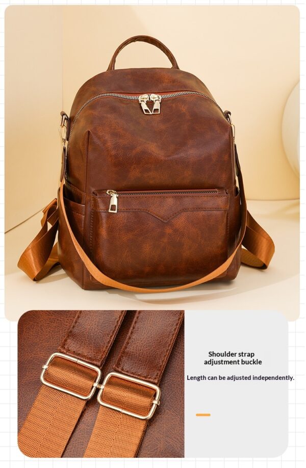 Korean-style Soft PU Large-Capacity Versatile SpringSummer New Arrival Womens Travel Backpack - Image 31