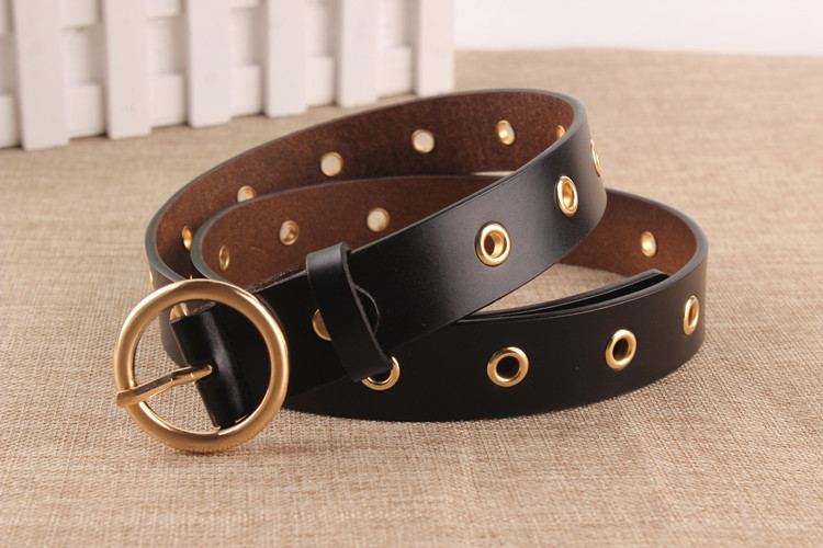 Classic Round Buckle No Hole Belt - Image 12