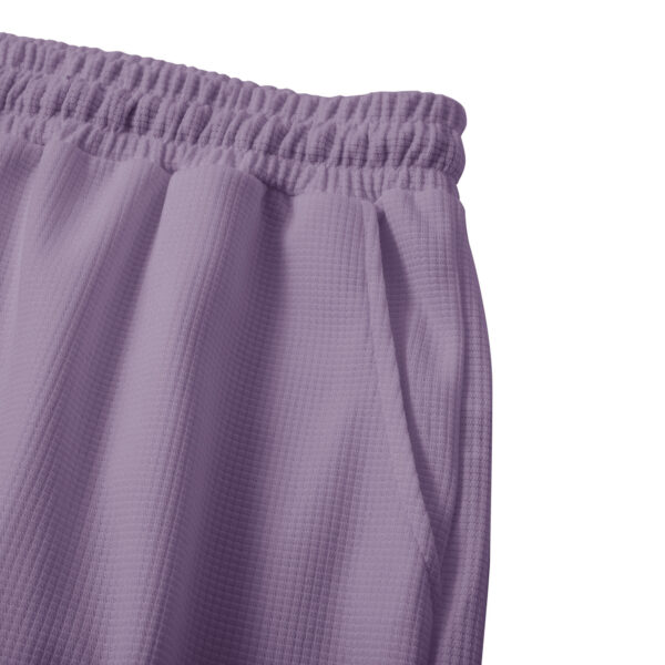 Mens Relaxed-fit Waffle-knit Wide-leg Athleisure Pants - Image 12