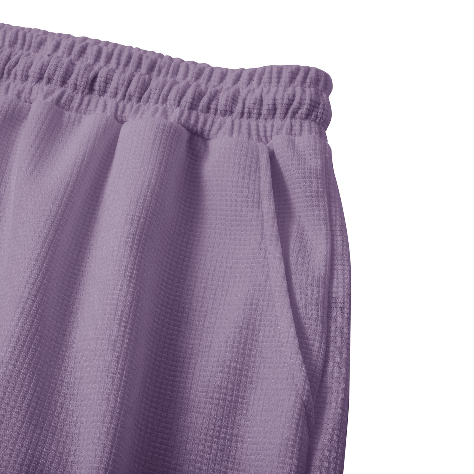 Mens Relaxed-fit Waffle-knit Wide-leg Athleisure Pants - Image 12