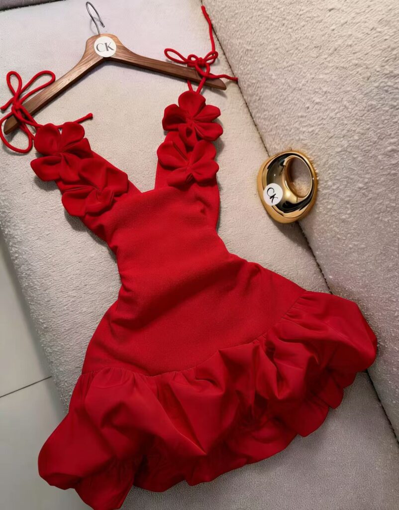 Sexy Bud Blossom Floral Strap Holiday Dress
