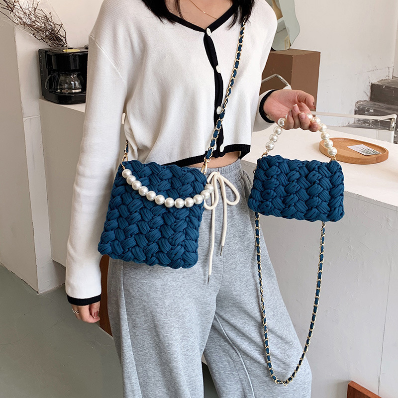 DIY Craft Kit Yarn, Crochet Hook, And Fabric Strips For Making A ShoulderCrossbody Bag - Image 1