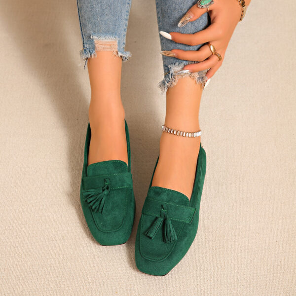 SpringAutumn Square Toe Slip On Casual Loafer Shoes - Image 4