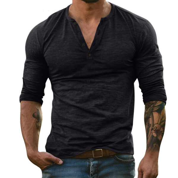 Men's Long-Sleeve T-Shirt Bamboo Fiber Blend Cotton - Image 23