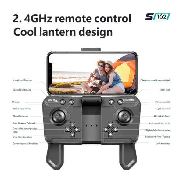 S162 4K Dual Camera Foldable Drone With 4-Way Obstacle Avoidance - Image 6