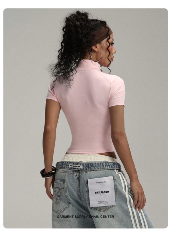 Women's Short Contrast-color Yoga And Fitness Jacket - Image 10