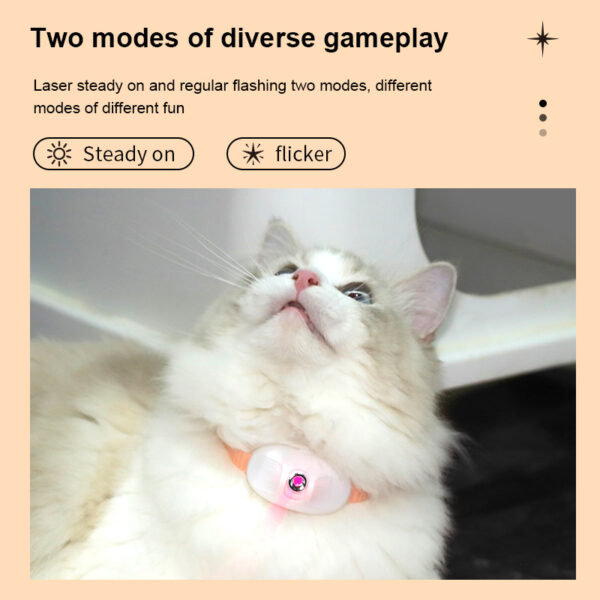 USB Charge Interactive Self Entertainment Laser Cat Teasing Collar Laser Tease Cat Magic Cat Toys Smart Tease Laser Collar - Image 2