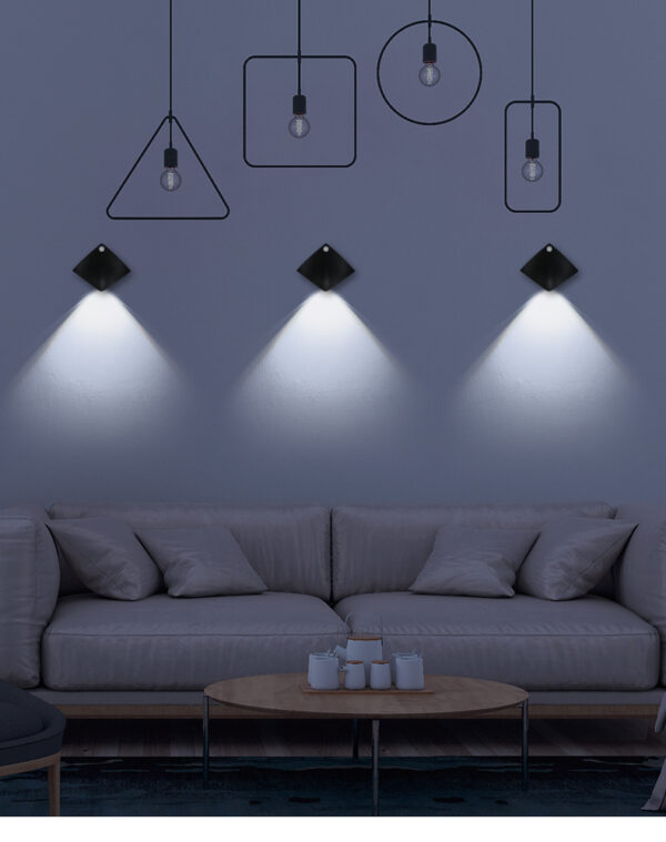 Wireless USB Rechargeable Decor Wall Lamp Human Body Sensing Home Decor Night Lights Bedroom Porch Balcony Corridor Decor Lamps - Image 14
