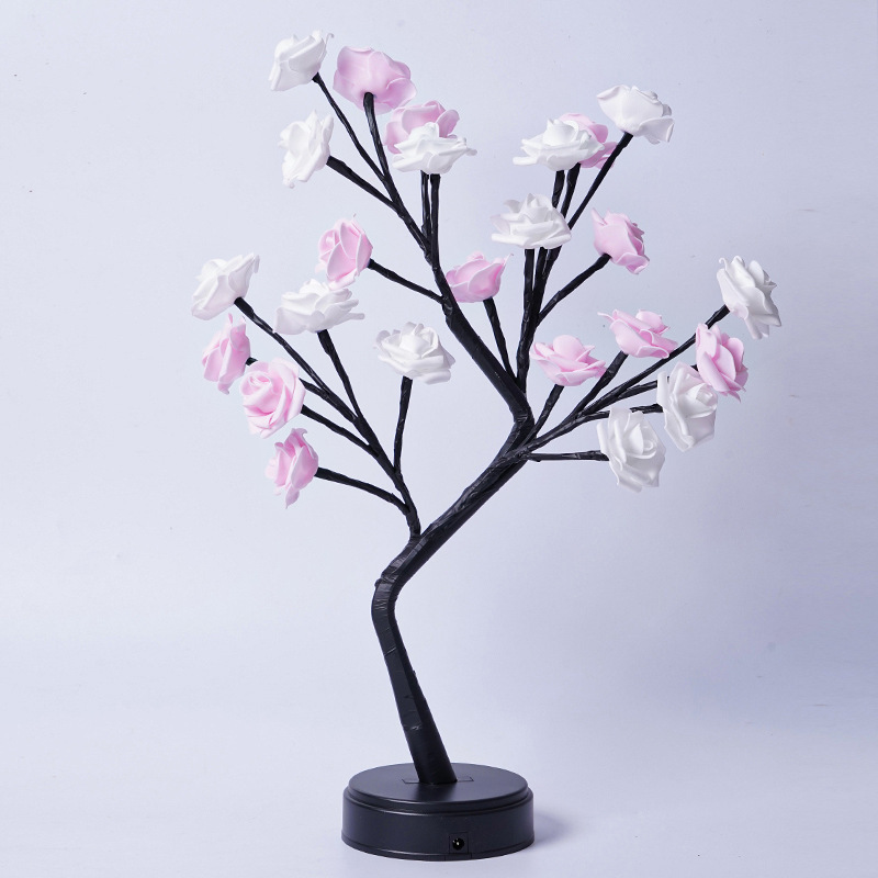 Table Lamp Flower Tree Rose Lamps Fairy Desk Night Lights USB Operated Gifts For Wedding Valentine Christmas Decoration - Image 24