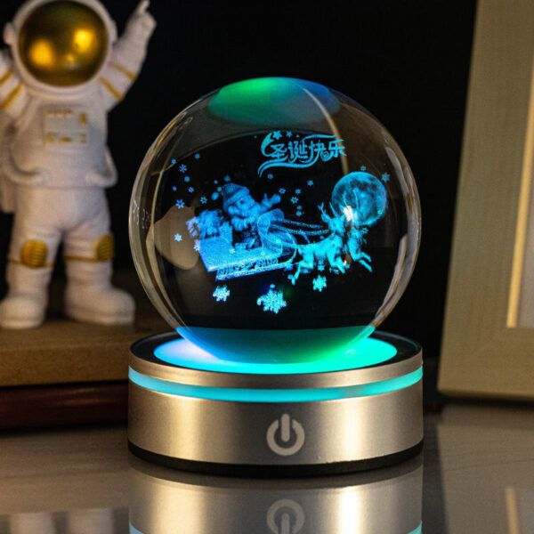 Creative 3D Inner Carving Luminous Crystal Ball Colorful Gradient Small Night Lamp Home Decorations Gifts Selection - Image 18