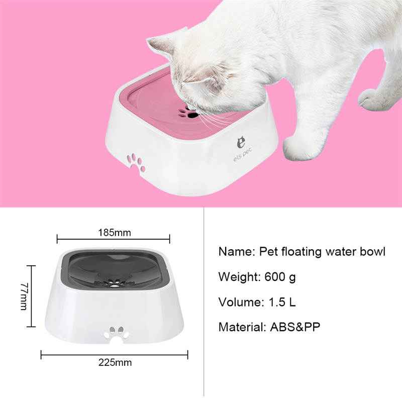 1.5L Cat Dog Water Bowl Carried Floating Bowl Anti-Overflow Slow Water Feeder Dispenser Pet Fountain ABS&PP Dog Supplies - Image 12